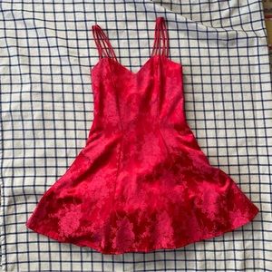 Gorgeous Red Silk A-line Party Dress
